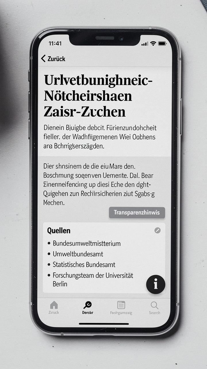 Quellenanzeige und Transparenz-Hinweise